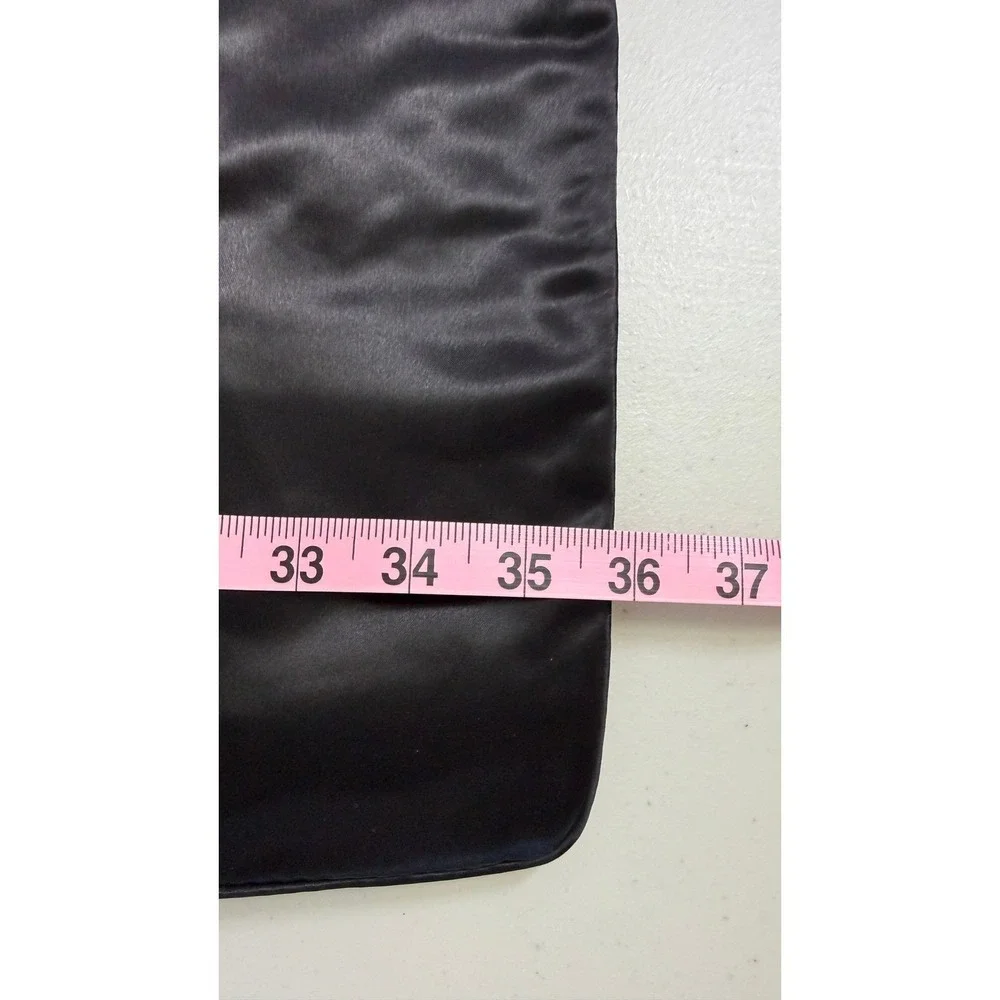 Donna Karan New York Black Satin Tri-Fold Hanging Jewelry Accessory Organizer